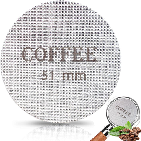 Puck Screen 51mm, Reusable Stainless Steel Screen Filter Basket Compatible with Espresso Machine