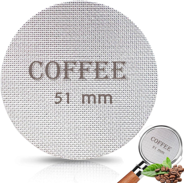 Puck Screen 51mm, Reusable Stainless Steel Screen Filter Basket Compatible with Espresso Machine