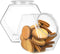 DilaBee 2-Pack Plastic Cookie Jar, 1.5 Gallon (197oz) Large Hexagon Candy Dish with Lid for Kitchen, BPA-Free