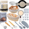 Friheten Sourdough Starter Kit,Sourdough Bread Baking Supplies,40oz Sourdough Starter Jar,Banneton Bread Proofing