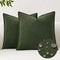 Kevin Textile Spring Waterproof Decorative Pillow Covers Moss Green 16x16 Inch Pack