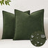Kevin Textile Spring Waterproof Decorative Pillow Covers Moss Green 16x16 Inch Pack