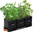 PERFNIQUE Indoor Herb Garden, Herb Planter Set with Tray, Farmhouse Indoor Plant