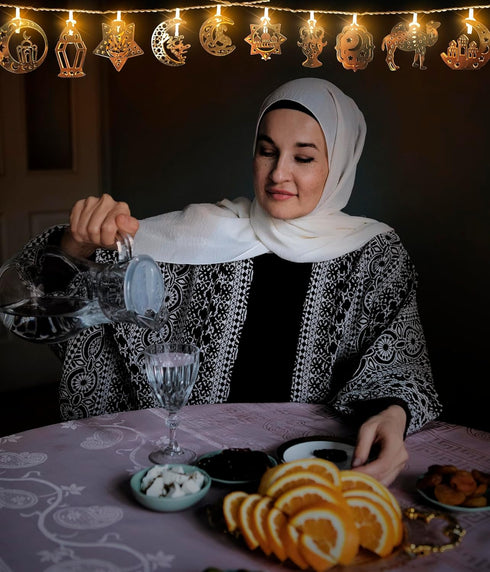 Hying 5.4Ft Ramadan String Lights Moon Star Lantern Lights for Window Wall Decorations, LED Eid Mubarak String Light