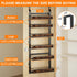 6 2 1 Tier Over The Door Pantry Orangizer IN Wall Mounted or Hanging Spice Rack with Adjustable Wood Basket,Heavy Duty