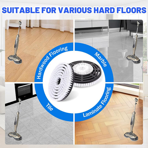 Vanclearidea S7000 S8201/S8001/S7201 Models-2 Pack Upgraded Steam Mop Pads for Shark Series - Replacement Brush Heads