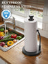 Countertop SMARTAKE Paper Towel Holder, Paper Towel Dispenser Standing Weighted Base Non Slip, Spring Arm for Easy