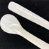 2 Pack 4.73inch Handcraft Mother of Pearl Caviar Spoons with Round Handle and Plastic Storage Box - White, Style D