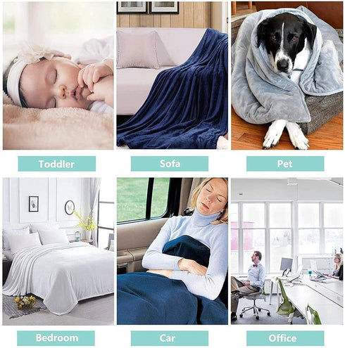 Perinsto 80"X60" Cute Puppy Dogs Animal Throw Blanket Ultra Soft Warm All Season Decorative Fleece Blankets for Bed