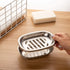 IMEEA Silver Soap Dish, SUS304 Stainless Steel Brushed Bathroom Soap Holder with Drain