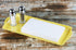 Calypso Basics Plastic Tidbit Melamine Sandwich Tray, Lemon