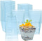 Mifoci 50 Pcs Blue 8 oz Plastic Dessert Appetizer Cups Clear Mini