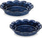 vancasso Stern Ceramic Pie Pan, 9 inch Ruffled Edge, Set of 2, Blue, Deep Baking Dishes