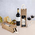 Peohud 3 Pack Burlap Wine Bottle Bags, Jute Gift Bags with Window and Handle for Wedding, Birthday, Christmas