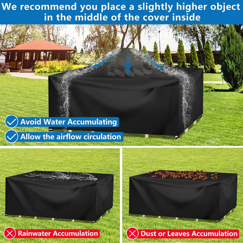 55x55 Dust55" 55" 35" Wanocean Patio Furniture Covers Waterproof, Outdoor Furniture Cover with Storage Bag, Outdoor