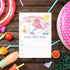 Your Main Event Prints Mermaid Unicorn Pool Party Birthday Invitations - 20 Fill-In Invites for Summer Pool Party Bash