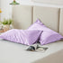 Love's cabin Satin Pillowcase for Hair and Skin, 2 Pack Standard Size, Light Purple, Similar to Silk