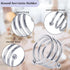 Metal Spiral Napkin Rings, Round Serviette Holder Buckles for Dinner, Holiday Parties, Set of 6 (Silver)