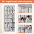 FENTEC 2 Pack Over the Door Shoe Organizer Hanging Shoe Organizer for Closet, Space Saving Mesh Large Pocket Shoe Storage and Organizer with 24 Packets, Shoe Holder for Apartments Garages, Gray by FENTEC