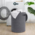 CHICVITA Large 58L Laundry Hamper with Lid, Tall Woven Basket for Clothes, Blankets, Toys, Grey