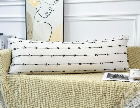 14 32, NUYECY Decorative Extra Long Lumbar Pillow Cover, x Striped Pattern Boho Long Lumbar Pillow Cover Case for Bed