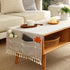 20x64 Inch SIELUNO Rustic Farmhouse Rectangle Coffee Table Cover - Cotton Linen Waterproof Cloth With Pockets