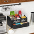 Coffee Bar Organizer Countertop, Wooden Accessories with Drawer, Coffee Station Organizer for Coffee Pods Holder