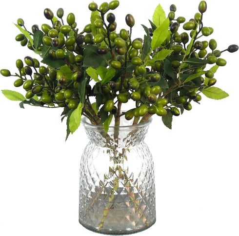 5pcs Artificial Flowers Faux Berry Stems Fake Berries Branches Spray for Vase