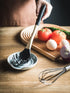Spoon Rest with Swirl Shape, Cooking Utensils Holder for Spatula, Coffee Spoon, Light Gray Kitchen Accessory