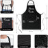Xornis 100% Cotton Funny Apron with 2 Pockets - Adjustable Bib Black Apron for Men Women BBQ Grilling Gifts Cooking
