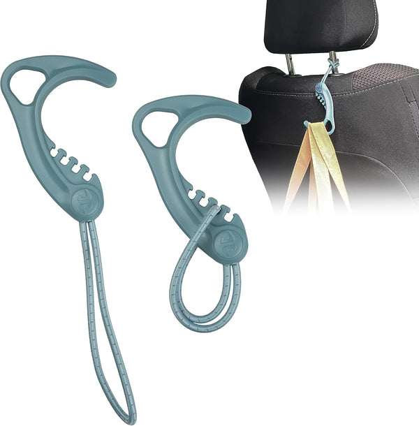Gear Hook Blue 2-Pack — Lightweight S Hook for Backpacks, Closet Storage, Heavy Duty Alternative