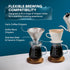 Glass Range Coffee Server for Pour Over Coffee & Tea - 800ml/27oz Ovalware Microwave Safe & Heatproof Glass Body