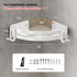 2 Pack VOLPONE Shower Corner Shelf Caddy shower Organizer No Drill (adhesive mounting, no suction cup) Shower Storage