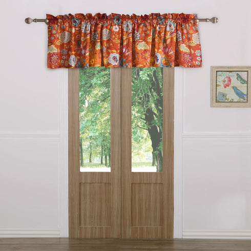 Greenland Home Astoria Semi-Sheer Window Valance – Decorative Treatment for Living Room, Bedroom, or Kitchen, 84 W x 19