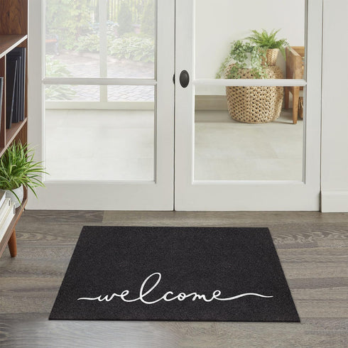 Welcome Mats for Front Door, Non-Slip Doormat for Easy Clean Entrance Mats for Home, Patio, High Traffic Areas