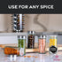 16 Pack FineDine: Stainless steel round spice rack