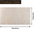 PIGCHCY Set of 4 Beige Placemats, Vinyl PVC Durable Place Mats for Dining Table, Heat Resistant Non-Slip Woven Mats
