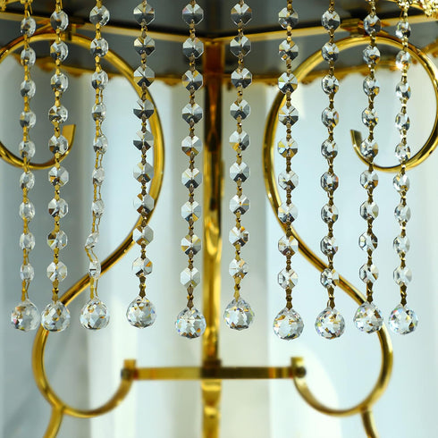 10pcs 20mm Crystal Garland Strands Hanging Glass Chandelier Beads Chains Glass Balls Prisms with Beads Pendants Crystal