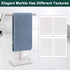 Hand Towel Holder, T-Shape Free-Standing Towel Bar for Bathroom Kitchen Countertop, 304 Stainless Steel (16IN-Marble