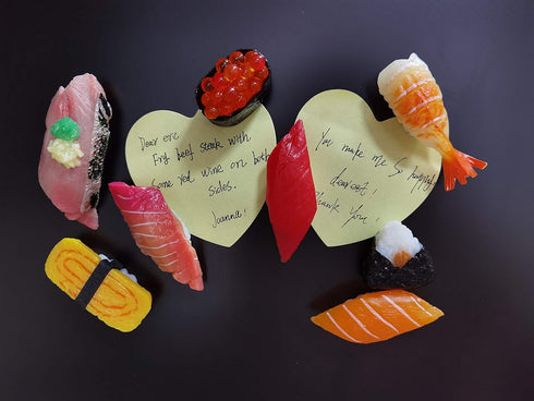Cute Sushi Fridge Magnet, Japanese Food Fun Magnets for Refrigerator, Fake Sushi Food Play Toys for Kitchen Decoration