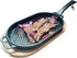 JIN BETTER GRILL PARTS New Skillet with Insulated Wooden Cushion, Removable Handle for Gas Cooktops and Grills