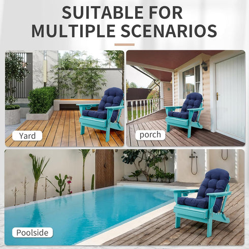 LYLNBYWK 48 19.7 4.7 Inch, Set 1) Adirondack Chair Cushion, High Back Patio Chair Cushions x x Indoor/Outdoor Thickened