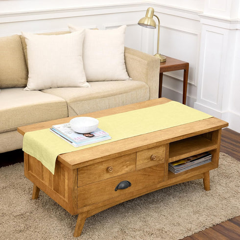 Solino Home Linen Small Table Runner 60 Inches - Athena, 100% Pure
