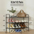 Tujurich 3-Tler Closet Shoe Rack Organlzer, Rustproof lron, Spaclous Shoe Storage Shelf for or Entryway, Fits Sneakers