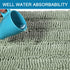 H.VERSAILTEX Non Slip Bath Rugs for Bathroom - Extra Thick Chenille Striped Mats 47" x 17" Sage
