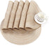 SHACOS 15 Inch Round Braided Placemats, Set of 6, Non-Slip Heat Resistant, Beige