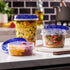 PLASTICPRO 6 Pack Twist Cap Food Storage Containers, 16 oz Reusable Meal Prep Containers with Blue Screw on Lid
