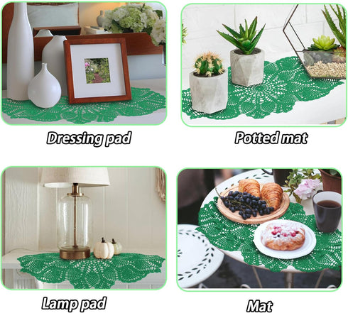 23 12 Inch One Piece x Oval Doilies Crochet for Dressers and End Tables Crafts Disposable Small Valentines Doilies