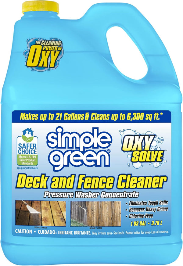 Simple Green Oxy Solve Deck and Fence Pressure Washer Cleaner, Colorless to