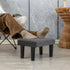 CAROLMADE Ottoman Foot Rest, Linen Small Ottoman Foot Stool with Legs Modern Footstool Ottomans for Living Room